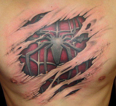 A phoenix tattoo embedded on